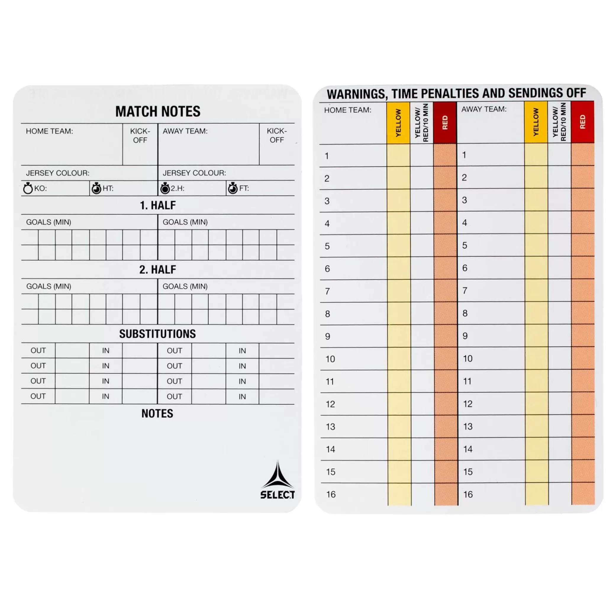 Hot select Referee Cards, Sett Med Dommerkort