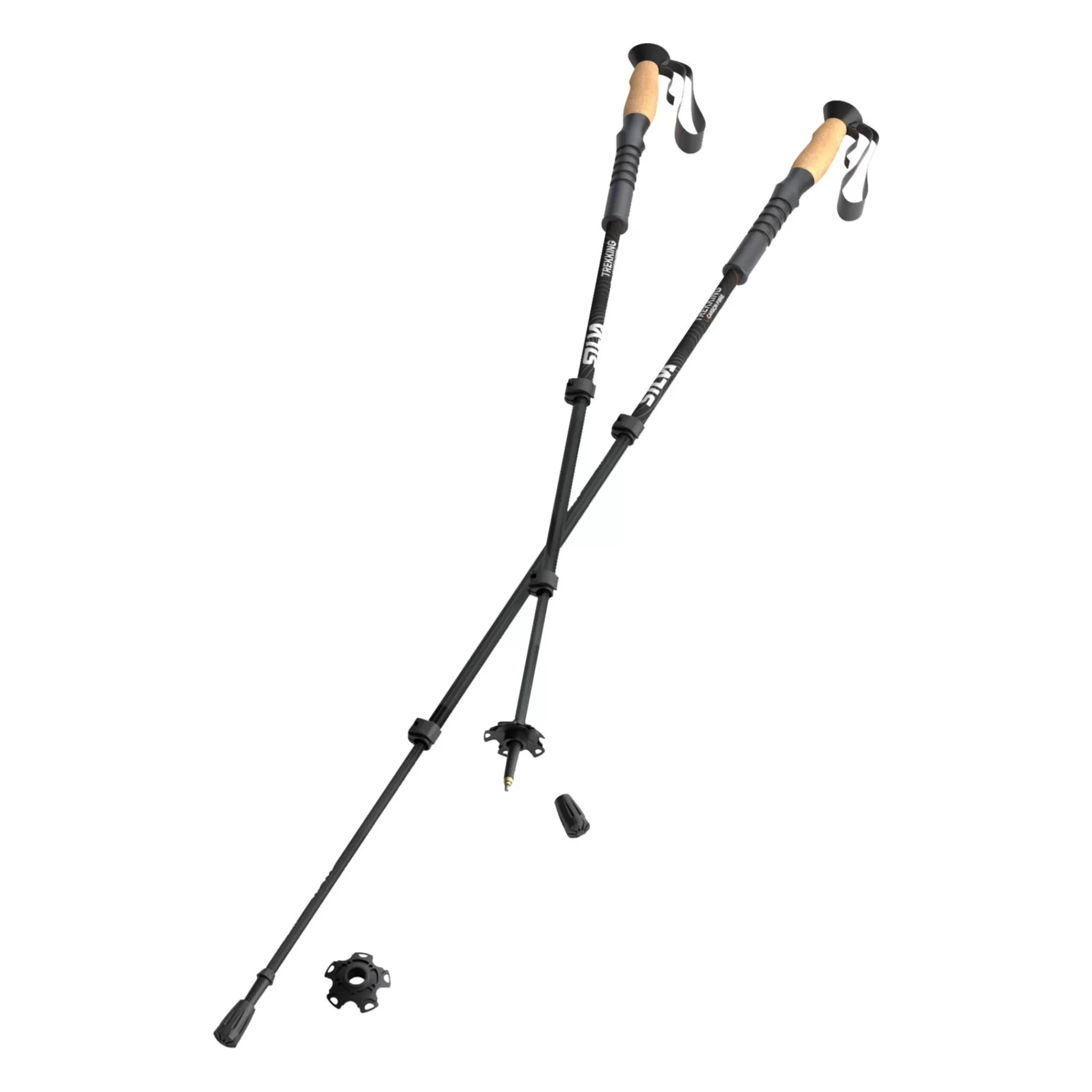 Outlet silva Trekking Poles Carbon, Vandrestaver, Svart