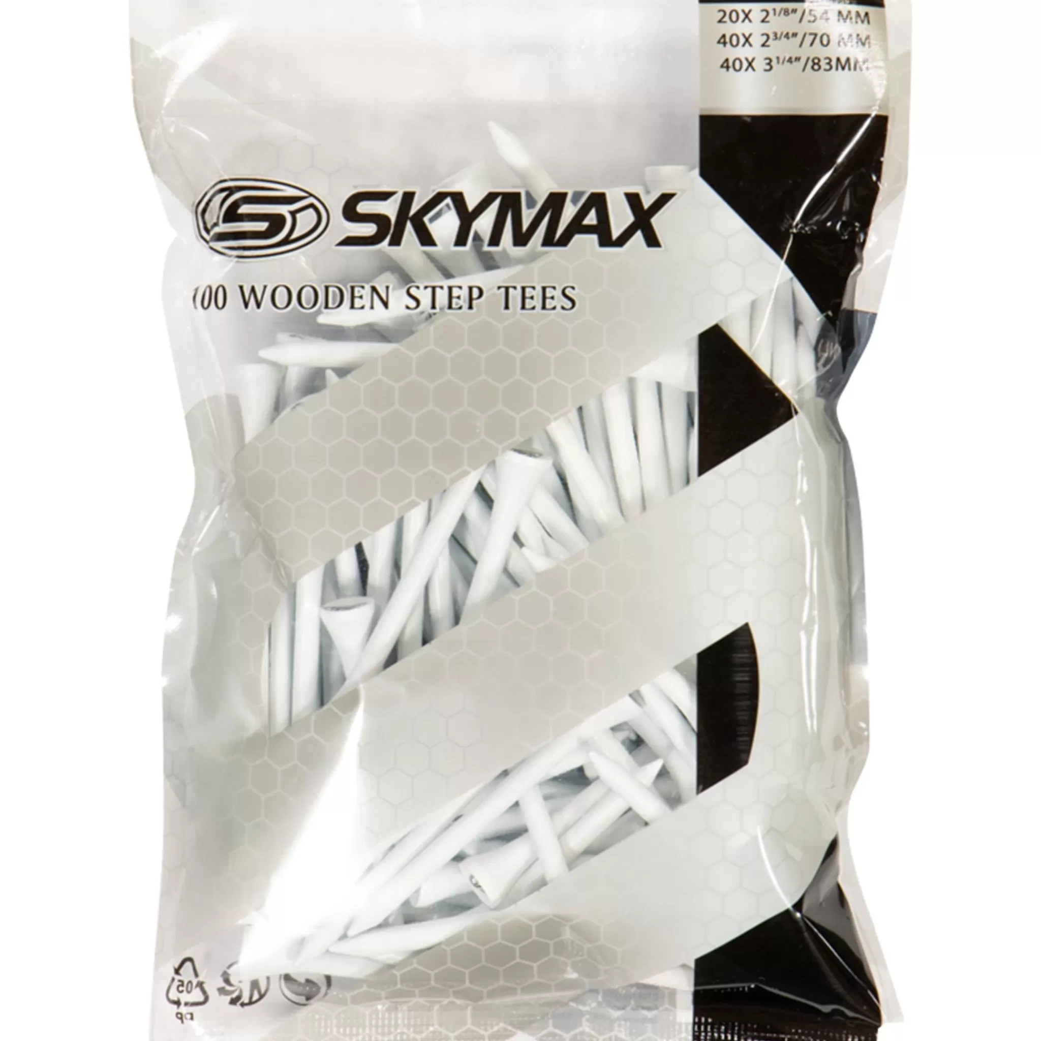 Best Sale Skymax Wooden Tees 83/69/53 Mm (100Pcs), Golfpegger
